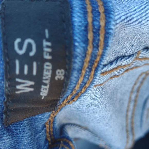 💐WES CASUAL Vintage Blue Denim Relaxed Fit in Medium Wash - Picture 15 of 15